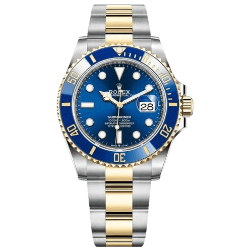 Rolex Submariner Date Two Tone Blue Dial 16613 Replica